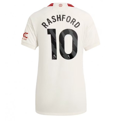 Fotbalové Dres Manchester United Marcus Rashford #10 Dámské Alternativní 2023-24 Krátký Rukáv